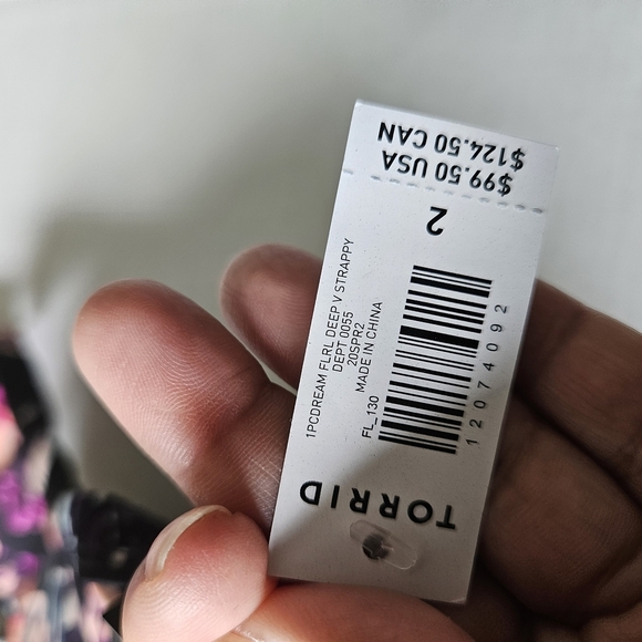 Torrid Pink and Black Floral Strappy One Piece Swimsuit NWT Size 2X - Picture 8 of 14